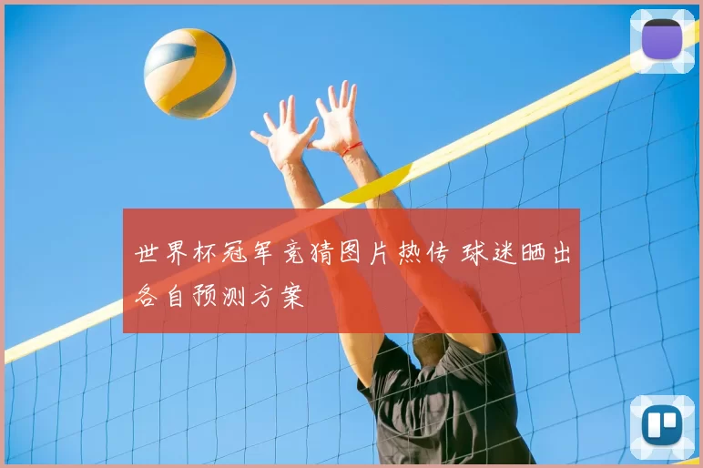 世界杯冠军竞猜图片热传 球迷晒出各自预测方案
